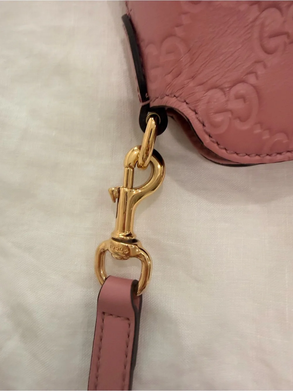 Gucci Rose Pink Embossed GG Leather Tote - Picture 12 of 12
